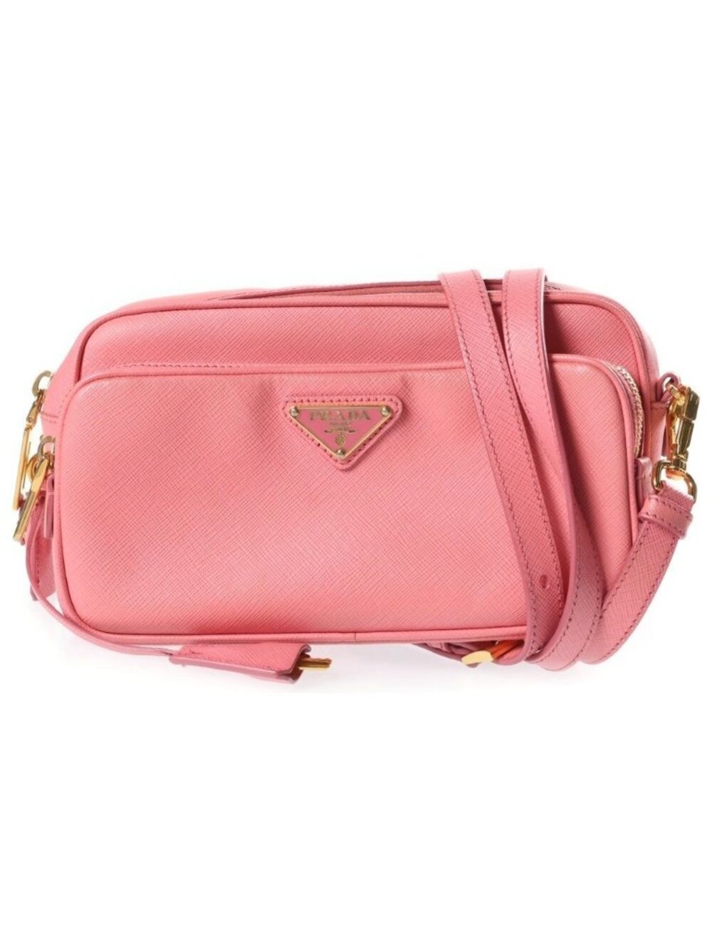 Prada Camera Bag Pink Leather Gold